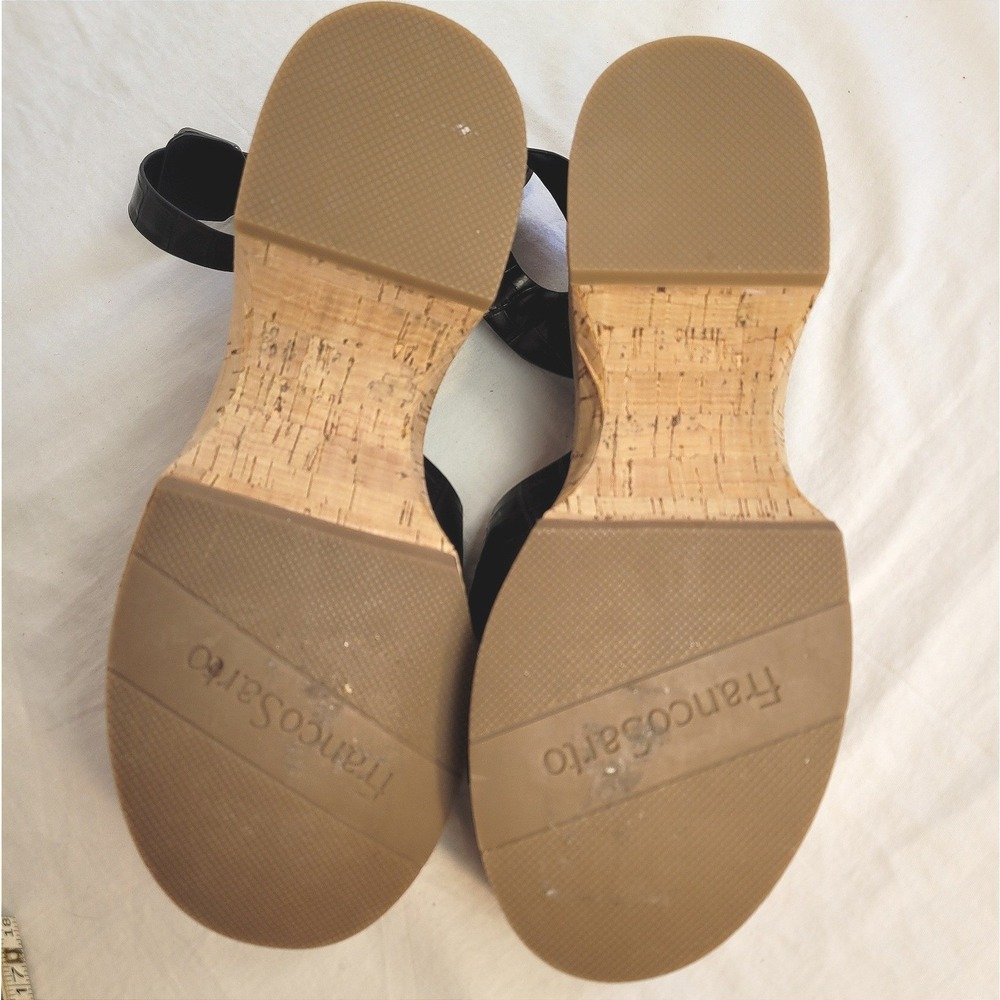 Franco Sarto Womens‎ 10M Black Chunky Platform Sandals Retro Boho y2k Vacation - Picture 4 of 9